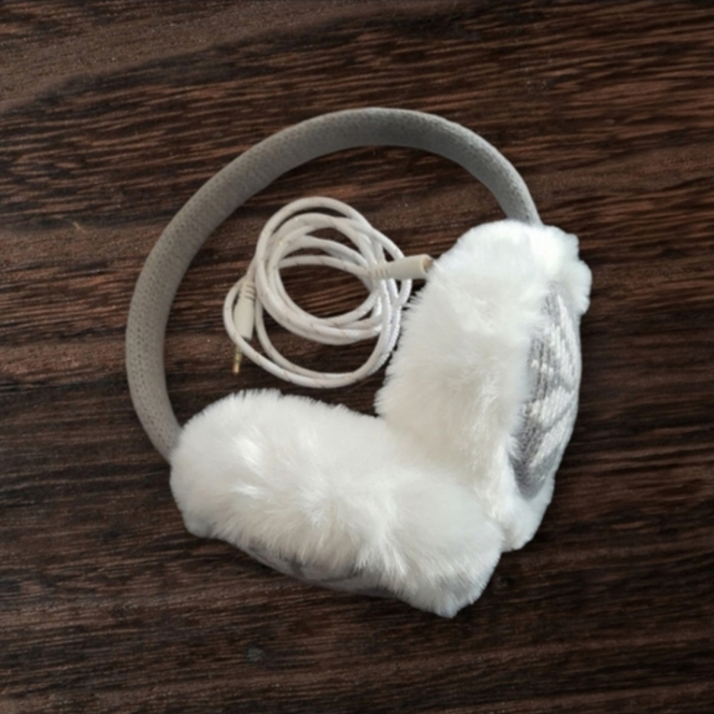 Fuzzy Ear Muff Style Headphones